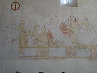 France, Ain, Le Plantay, Eglise, Peinture murale, Danse macabre, Les 3 vifs